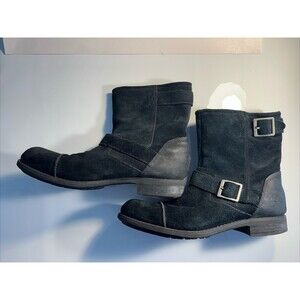 UGG Size 9 Men’s Lancing Buckle Leather Suede Boots US Moto Motorcycle Boots EUC